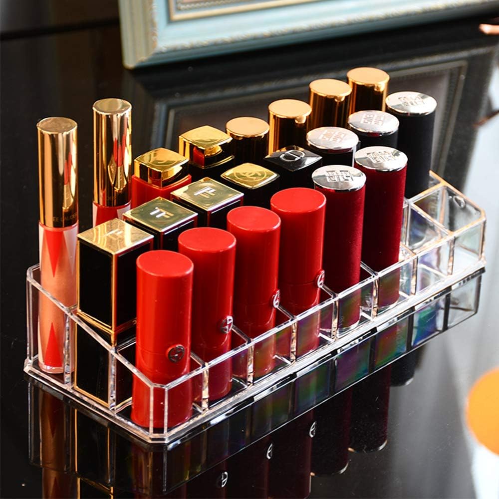 Discoball 24 Grids ππΆπ½πππΆπ°πΈ ππΌπΉπ±π²πΏ, Clear Acrylic Makeup Organiser, Cosmetic Storage Display Case, Lip Gloss Storage - Image 4