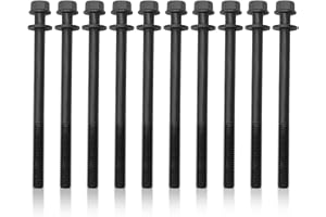 ES 72960 10 pcs Engine Cylinder Head Bolt Set fits 2001-2005 Acura EL, 2001-2005 Civic Replaces 90005-PM3-003