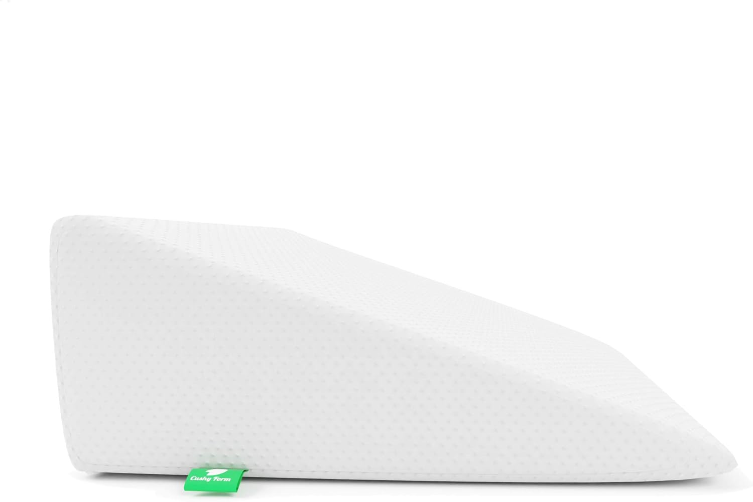 Cushy Form Bed Wedge Pillow - 1.5 Inch Memory Foam Top (25 x 24 x 12 Inches) Best for Sleeping, Reading, Rest or Elevation - Breathable and Washable Cover (12 Inch Wedge, White): Health & Personal Care