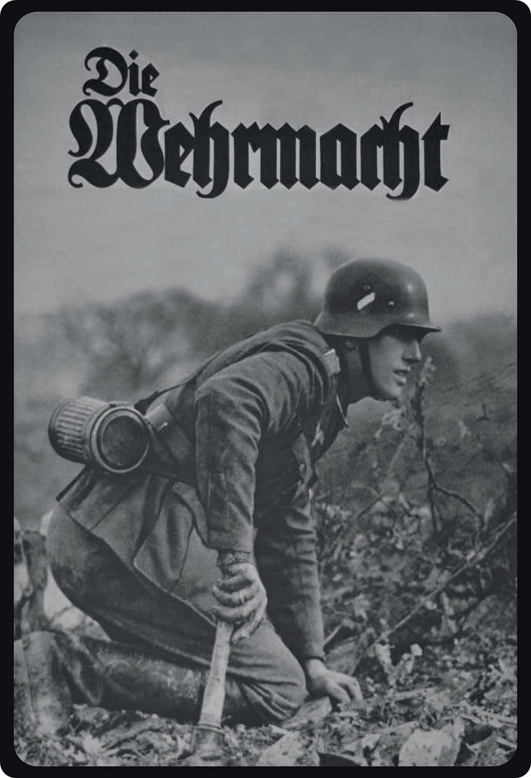 Tin Sign 20 x 30 cm Arched German Soldier with Hand Grenade Decorative Gift Sign