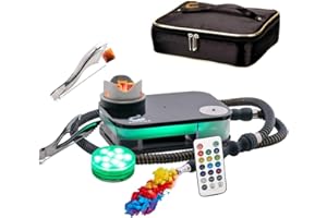 ASANMA Travel Hookah, Acrylic Flat Box Hookahs Kit Set Portable Hookah Shisha with Case+Silicone Bowl+Hose+Tongs+ Magical Remote LED Light for Better Shisha Hookahs Narguile Smoking