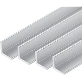 4Pcs Aluminum Angle Stock 6063-12" Long x 2" Wide x 1/8" Thick | 90 Degree Angled Aluminum for Extrusion Structural &amp; Architectural, Frames, Railings, Corner Guards, DIY Projects