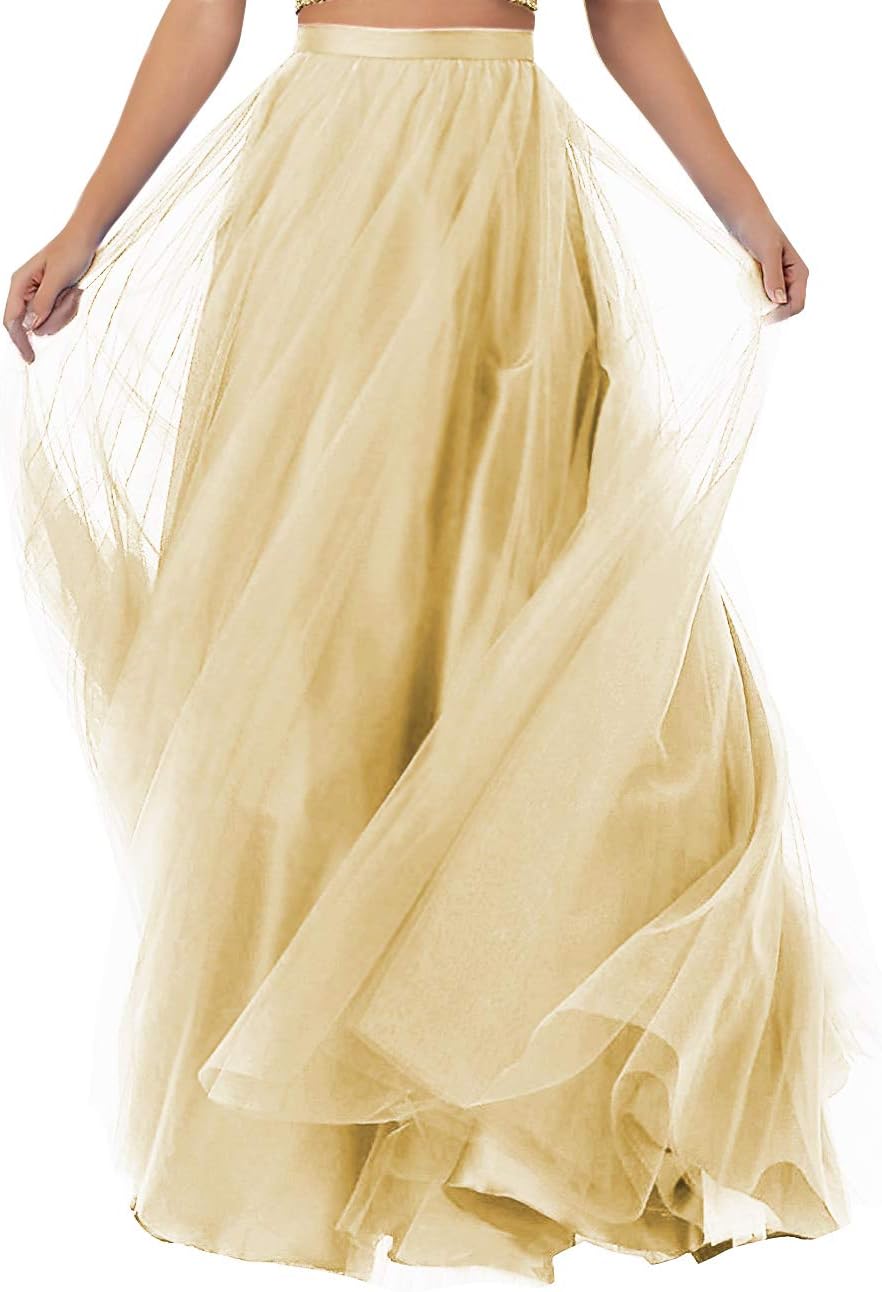 Duraplast Women's Prom Long Skirt Plus Size Tutu Skirt Formal