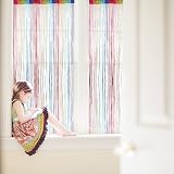Vidillo Glitter String Curtain Panel 100x200cm Door Window Room Divider view 5