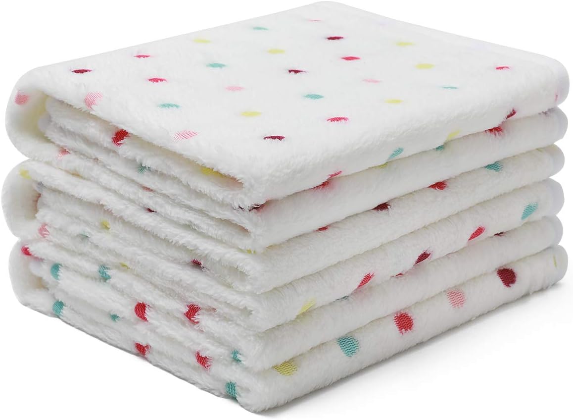 1 Pack 3 Blankets Super Soft Fluffy Cute Bone Pattern Pet Blanket Flannel Throw for Dog Puppy Cat Beige Small: Kitchen & Dining