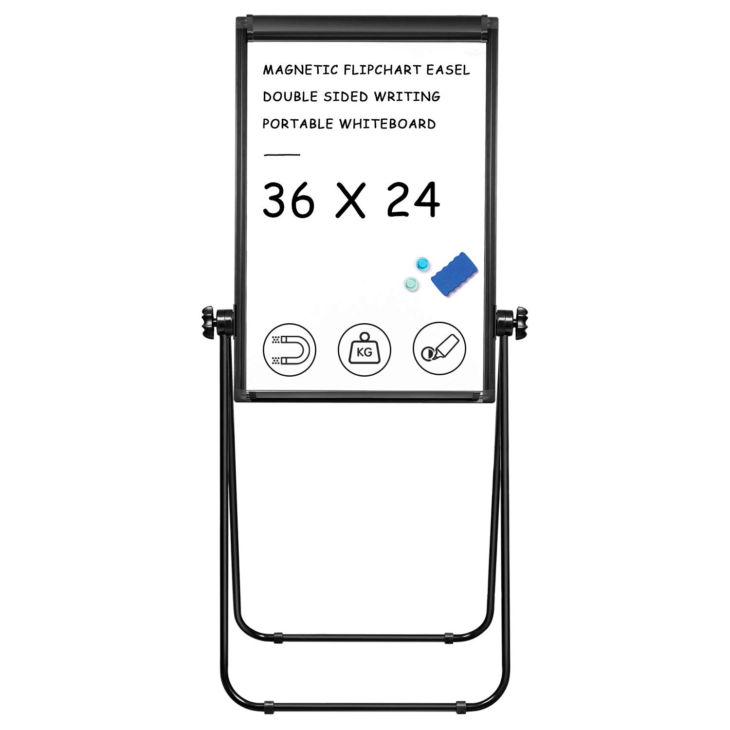 Stand White Board - 36x24 Magnetic Dry Erase Board Flipchart Easel Whiteboard Double Sided Easel Board Portable Whiteboard
