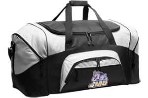 BROAD BAY Large James Madison University Duffle Bag - JMU Suitcase or Gym Gear & Travel Bag - Purple (Black)