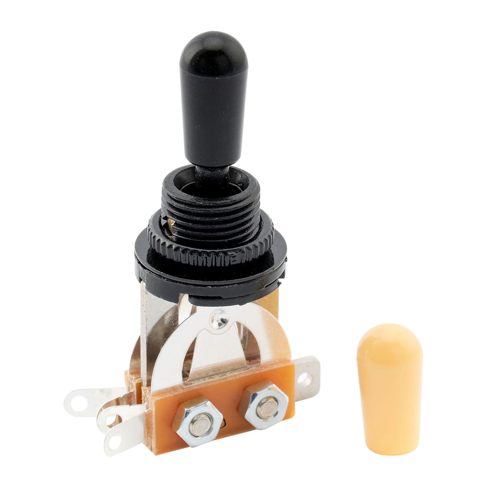 Musiclily 3 Way Short Straight Toggle Switch Pickup Selector for Les Paul/SG Style Electric Guitar, Black Top with Black Tip — image 1