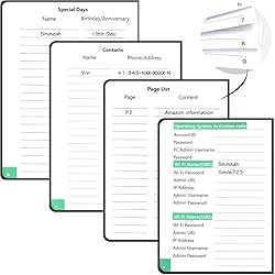 Password Book with Alphabetical Tabs, UpUGo