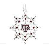 Texas A&M University Snowflakw Christmas Ornament