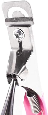 TRIXES Pink Nail Clippers for False Acrylic Gel Nails Tip Cutter Trimmer view 4