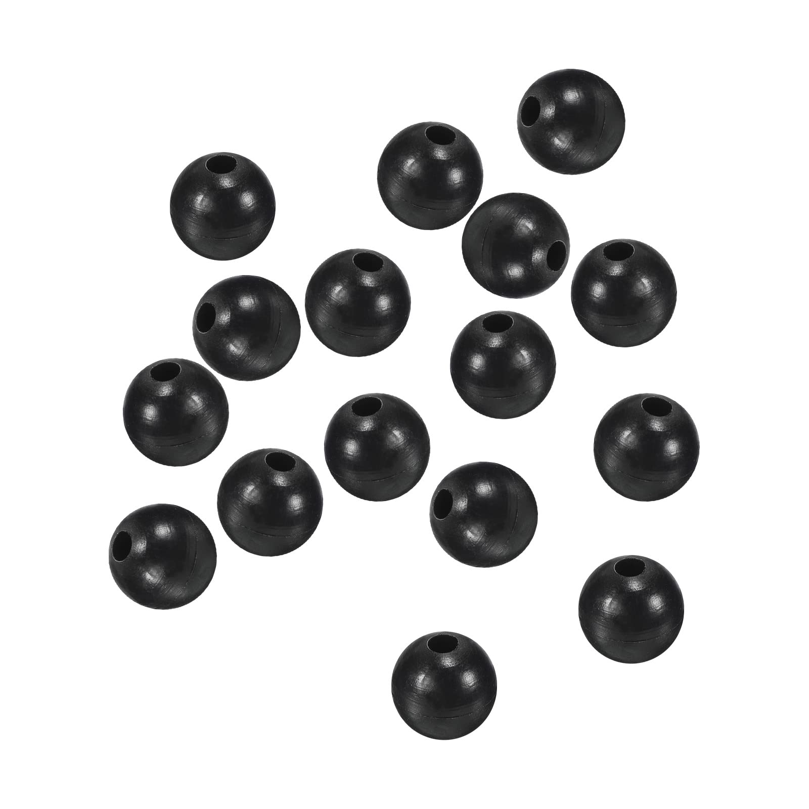 PATIKIL 6mm Fishing Beads, 200 Pieces Soft Plastic Fishing Bait Eggs Rig Bead Tackle Tool Round, Black