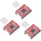 Ferwooh 3PCS Stepper Motor Driver Module with Heat Sink for Stepper A4988 3D Printer Reprap