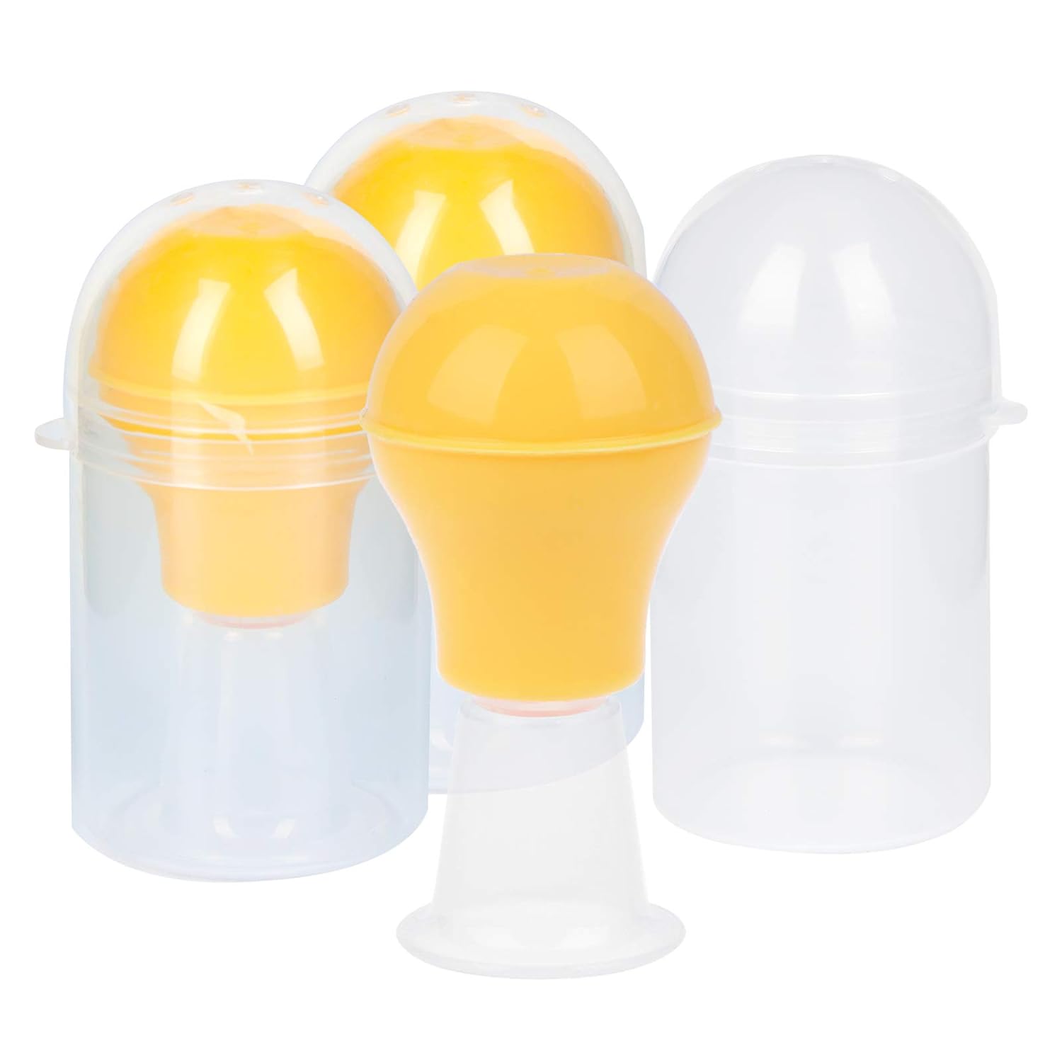 3 Packs Nipple Corrector Nipper Sucker Nipple Aspirator Puller for Breastfeeding Women Nipple Retraction (Yellow)