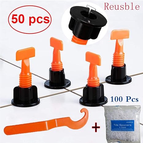 Tile Leveling System Reusable 50 Pcs Tile Flooring Spacers And