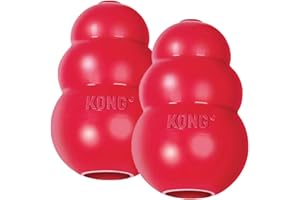 (2 Pack) KONG Classic Dog Toys, Large, Red