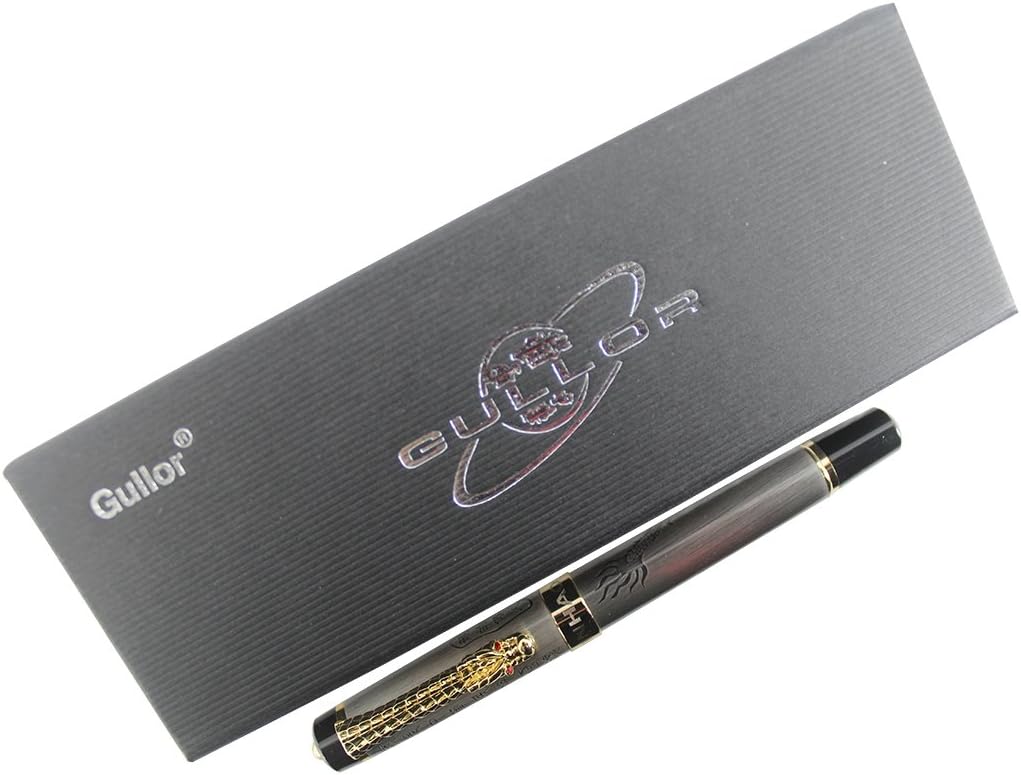 Gullor Fountain Pen JINHAO 'Loong Offspring' Ancient silver Chinese Dragon Embossed - Image 5