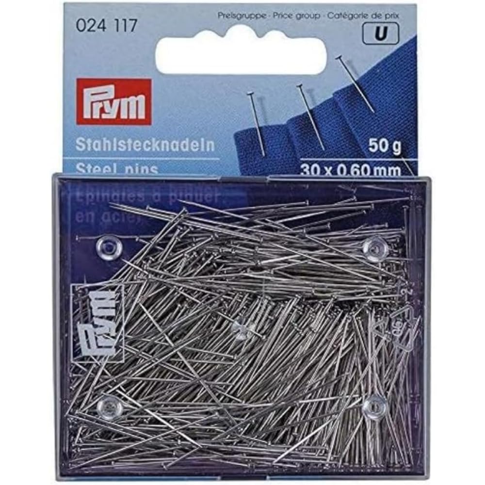 Prym Head Pins, Metal, Silver, 10.2 x 6.7 x 1.9 cm