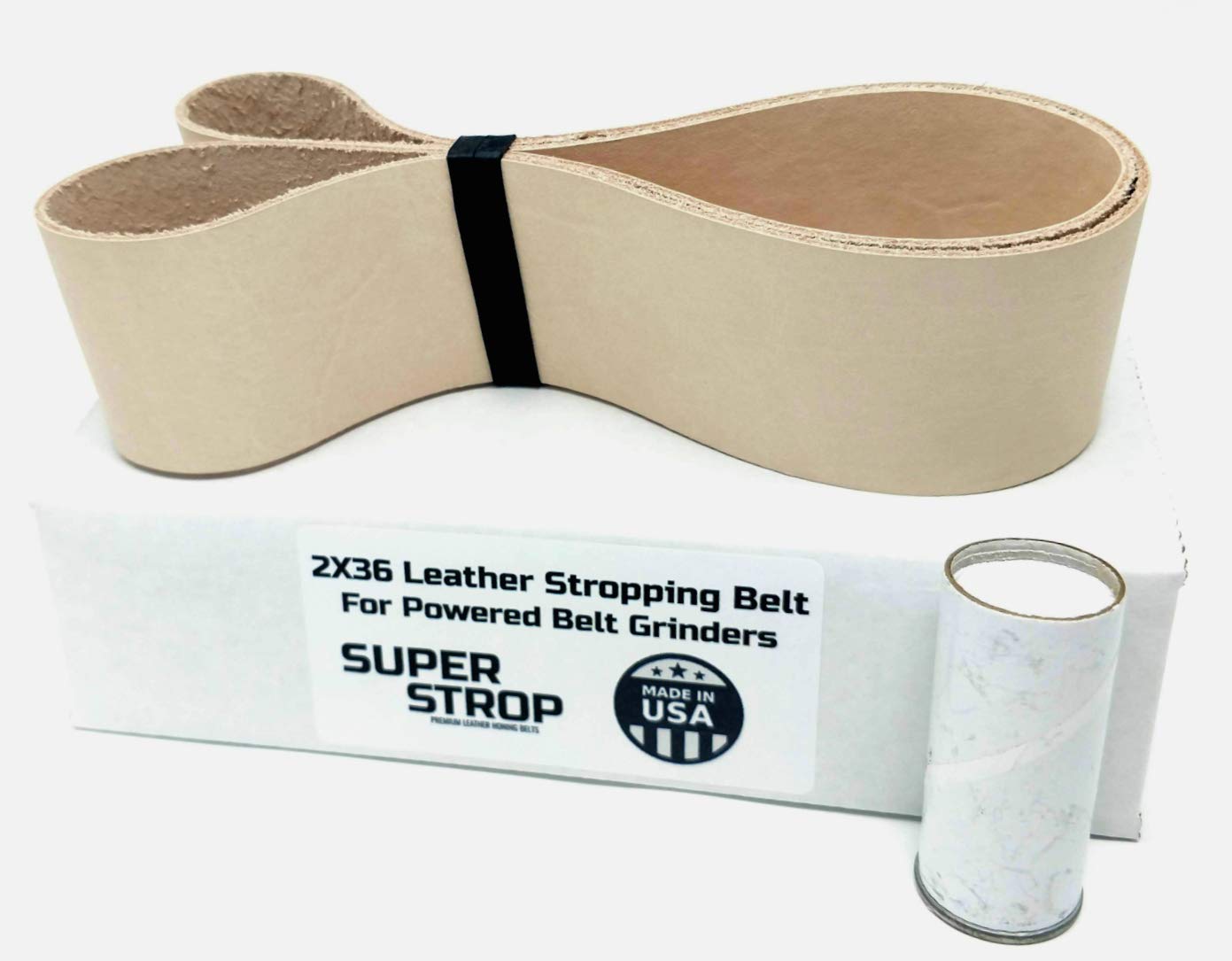 2 X 36 inch Super Strop Leather Honing Strop Belt fits 2X36 and 4X36 Belt Sanders