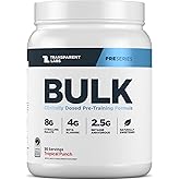 Transparent Labs Bulk Pre Workout Powder - Naturally Sweetened Advanced Pre-Workout Formula for Muscle Building and Strength - 30 Servings, Tropical Punch