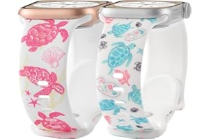 2 Pack Cute Cheetah Strap for Apple Watch Bands 38mm 40mm 41mm 42mm 44mm 45mm 46mm 49mm, Soft Silicone Bowknot Pattern Design