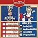Russia Game Wall Chart Poster - 16 x 24 Inches World Soccer Matches/Football Tournament Schedule/Soccer Calendar Bar/Party Decorations