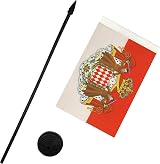AZ FLAG Monaco Coat of Arms Table Flag 5x8 in 21x14 cm with Pole & Base view 3