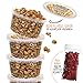 Crunchy Caramel Popcorn Tubs With Peanuts [Pack of 4, 8 oz] | BONUS Bag Of Honey Roasted Peanuts | Resealable Plastic Containers, Sweet Flavor & Thin Caramel Coating