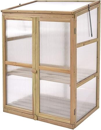 Amazon Com Giantex Garden Portable Wooden Cold Frame Greenhouse Raised Flower Planter Protection 30 0 X22 4 X42 9 Garden Outdoor