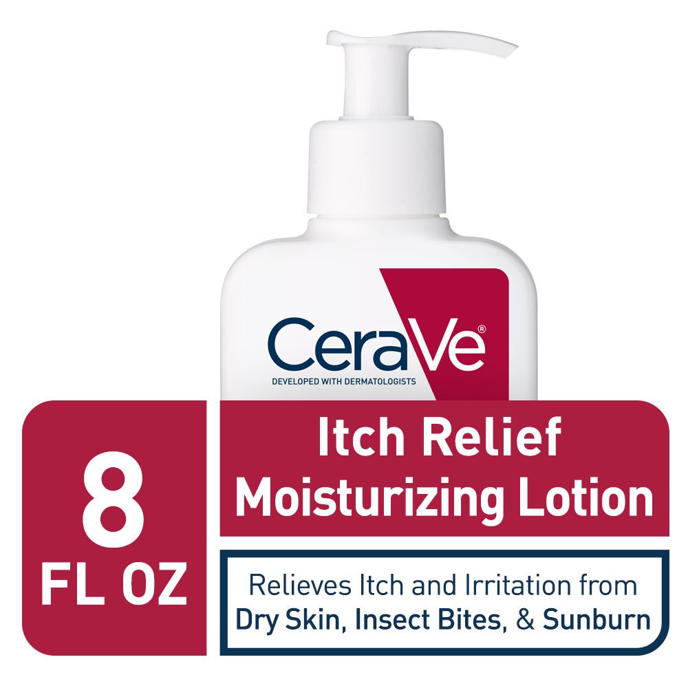 CeraVe Moisturizing Lotion for Itch Relief | 8 Ounce | Dry Skin Itch Relief Lotion with Pramoxine Hydrochloride | Fragrance Free : Beauty