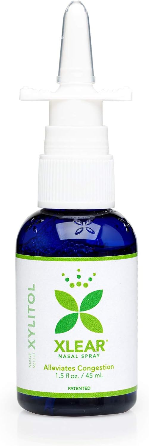 Xlear Nasal Spray with Xylitol, All-Natural Saline Nasal Spray for Sinus Rinse & Sinus Relief 1.5 fl oz (3 Pack): Health & Personal Care