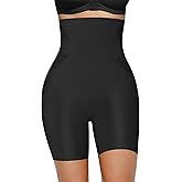 FeelinGirl Women Shapewear Tummy Control High Waisted Body Shaper Shorts for Women Butt Lifting Thigh Slimmer Shaper Girdle Panties Black