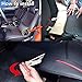 Super PDR Luxury PU Leather Auto Car Seat Covers 5 Seats Full Set Universal Fit Easy to Clean Anti-Slip Four Seasons General Car Seat Cushions (Black&Red M)