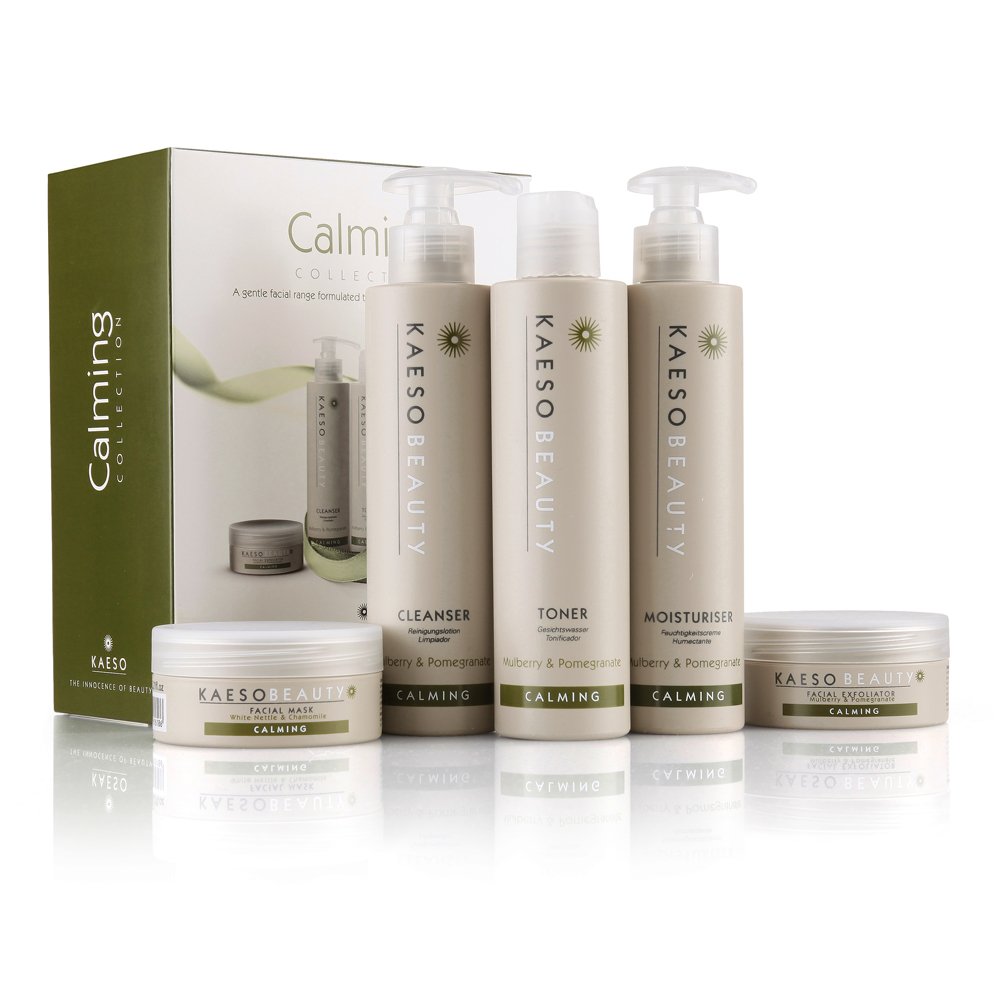Kaeso Calming Facial Kit (Includes Calming Mask, Calming Exfoliator, Calming Cleanser, Calming Toner & Calming Moisture)