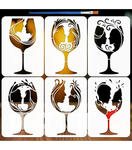 Amazon.com: Champagne Glasses Stencil - Wedding Stencils, Create Cherished  Memories with Wedding Stencils, Stecils