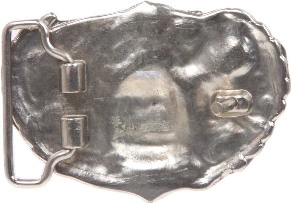 Winged Skull Roses Pirate Belt Buckle: Clothing