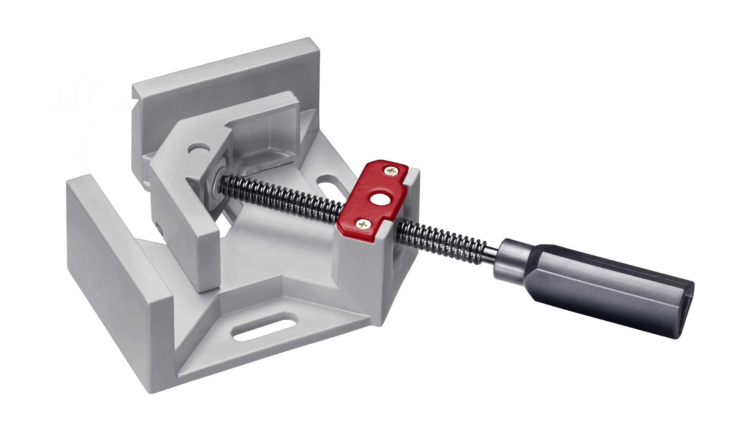 kwb angle tensioner for right angles 90 °, span 68 mm, baking height 35 mm, rotatable spindle and baking bearing, aluminum die casting with solid clamping force