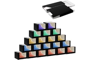 20 Pcs Gift Boxes with Window for Hat,Black Paper Hat Display Case,Fold Storage Containter Packing Boxes for Baseball Caps,Sn