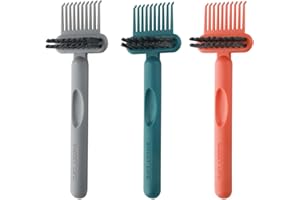 3PCS 2-in-1 Hair Brush Cleaner Tool with Pick and Bristles, Comb Cleaner Rake for Home, Salon, and Travel, Effectively Remove