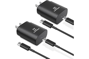 QNTRY Type C Charger Fast Charging,2Pack 25W Super Fast USB C Charger Block with 6Ft USB C Cable Compatible with Samsung Galaxy S24 Ultra/S23/S22/S21/S20/Note 20/10,Pixel 6 5 4 Pro XL/iPhone 15 Series