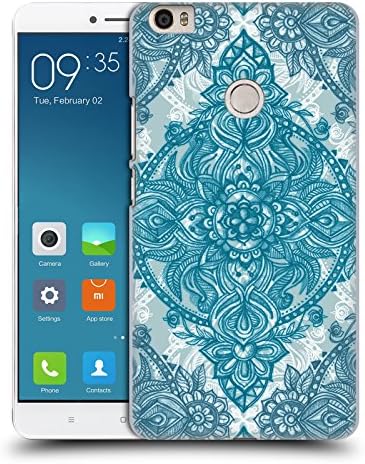 Official Micklyn Le Feuvre Teal And White Lace Pencil Doodle Mandala 3 Hard Back Case for Xiaomi Mi Max