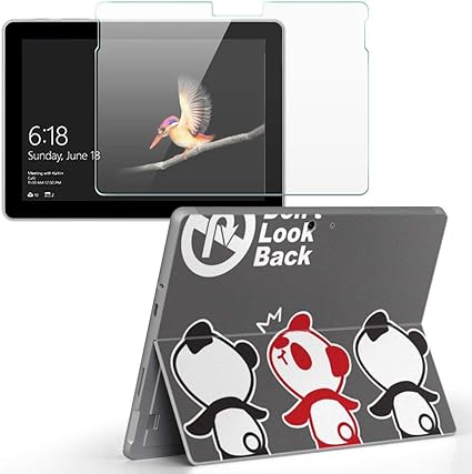 Amazon Co Jp Igsticker Surface Go Surface Go 2 専用スキンシール ガラスフィルム セット 液晶保護 フィルム ステッカー アクセサリー 保護 ユニーク パンダ イラスト 家電 カメラ