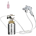 VEVOR Spray Paint Pressure Pot Tank, 2L/0.5gal Lightweight Air Paint Pressure Pot, 1.8mm Nozzle Spray Paint Gun 3m Hoses for Home Decoration Architecture Construction Automotive Painting, 45PSI Max