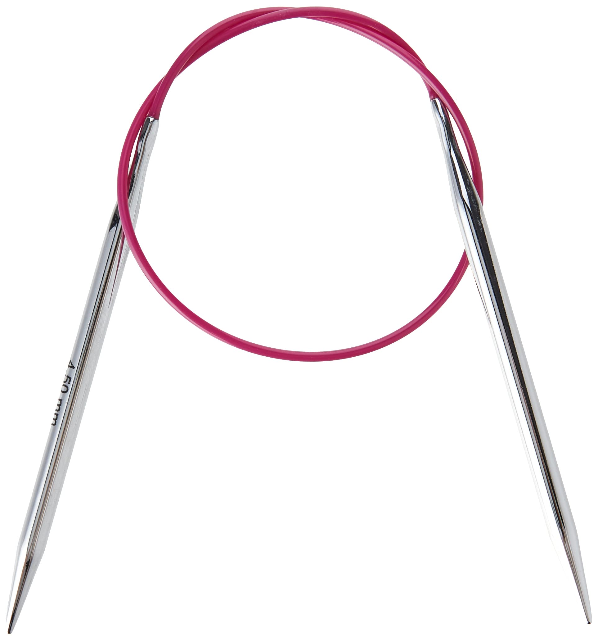 40 cm x 4.5 mm Nova Fixed Circular Needles, Silver