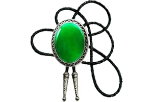 MORANSE Bolo Tie with Natural Stone Turquoise Stone Style Genuine and Cowhide Rope More Colors