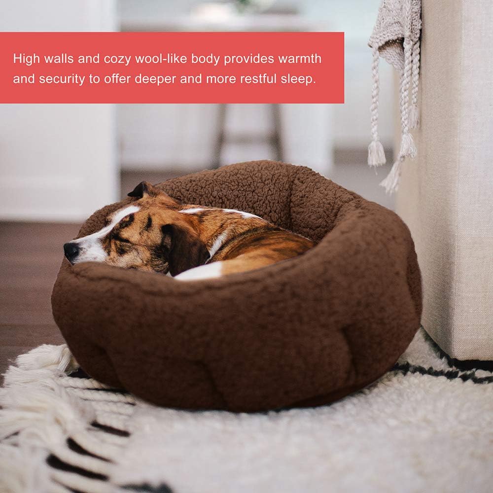Best Friends by Sheri OrthoComfort Deep Dish Cuddler (20x20x12") - Self-Warming Cat and Dog Bed, Brown : Pet Beds : Pet Supplies