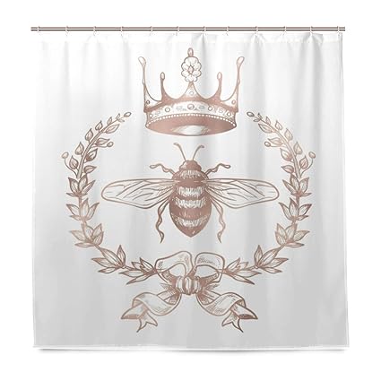 Amazon Com Water Repellant Bee Bumble Shower Curtain Sets With