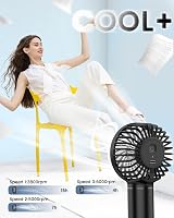 EasyAcc Mini Handheld Fan Powerful Desk Fan 3000mAh 15H USB C Rechargeable Black view 7