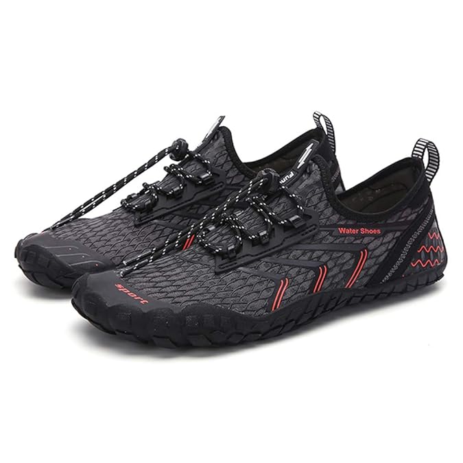 Voovix Herren Badeschuhe Wasserschuhe Strandschuhe Aquaschuhe Schwimmschuhe Barfußschuhe Surfschuhe Wanderschuhe Hiking Trekk