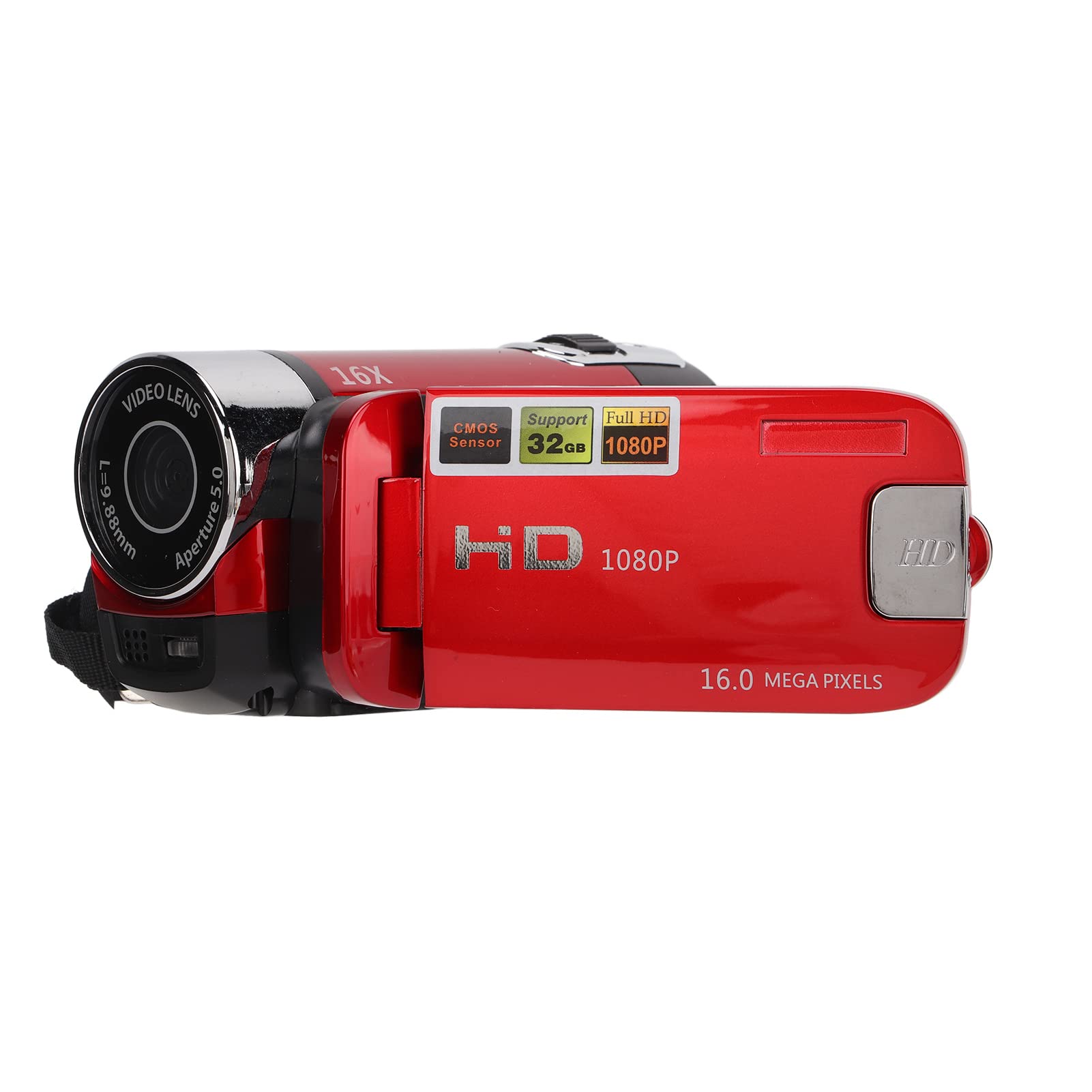 Photo 1 of Dpofirs Video Camera Camcorder, Full 1080P 16MP Camera Recorder 270° Rotation 2.7 Inch Color Screen 16X Zoom Digital Camcorders (Red)